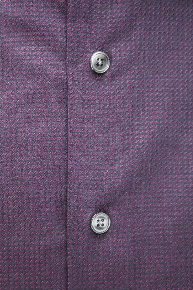 Burgundy Cotton Men Shirt