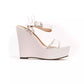 White Polyethylene Women's Wedge Sandal