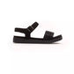 Black Textile Women Sandal