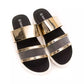 Gold Polyethylene Women Sandal