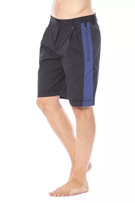 Black Cotton Men's Casual Short