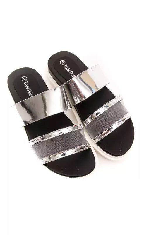 Silver Polyethylene Women Sandal