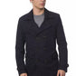 Blue Cotton Men Blazer