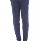 Blue Viscose Men Pants