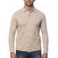 Beige Cotton Men Shirt