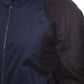 Blue Cotton Men Bomber Jacket