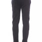 Blue Viscose Men Pants