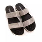 Silver Textile Women Sandal