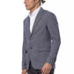 Blue Polyester Mens Blazer