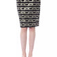 Black Viscose Women Skirt