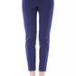 Blue Polyester Women Pants