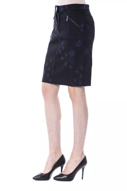 Blue Cotton Women Skirt