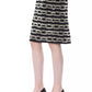 Black Viscose Women Skirt