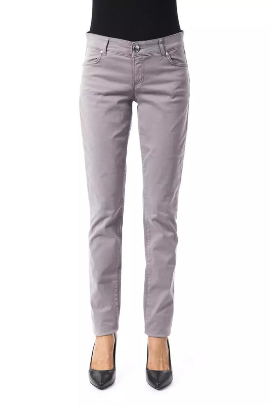 Gray Cotton Women Pants