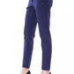 Blue Polyester Women Pants