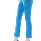 Light Blue Polyester Women Pants