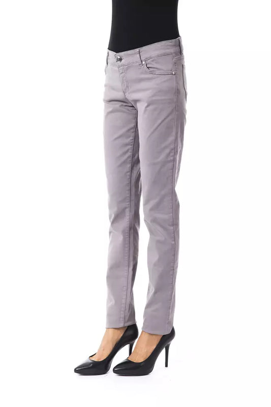 Gray Cotton Women Pants