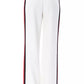 White Polyester Women Pant