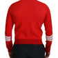 Elegant Red Pullover Sweater for Men