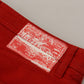 Chic Red Cotton Denim Pants