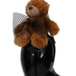Teddy Bear Gold Crystal  Crown Tiara Diadem Hair Band