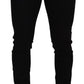 Elegant Black Slim Fit Denim Pants