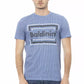 Light Blue Cotton Men T-Shirt