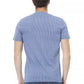 Light Blue Cotton Men T-Shirt