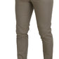 Stunning Beige Italian Cotton Trousers