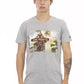 Gray Cotton Men T-Shirt