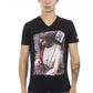 Black Cotton Men T-Shirt