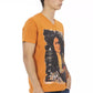 Orange Cotton Men T-Shirt