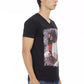 Black Cotton Men T-Shirt