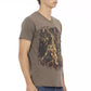 Brown Cotton Men T-Shirt