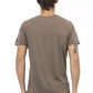 Brown Cotton Men T-Shirt