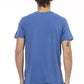 Blue Cotton Men T-Shirt