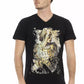 Black Cotton Men T-Shirt