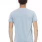 Light Blue Cotton Men T-Shirt