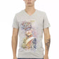 Gray Cotton Men T-Shirt