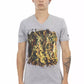 Gray Cotton Men T-Shirt