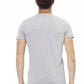 Gray Cotton Men V-Neck T-Shirt