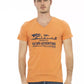 Orange Cotton Men T-Shirt