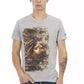 Gray Cotton Men T-Shirt