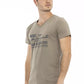 Brown Cotton Men T-Shirt