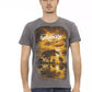 Gray Cotton Men T-Shirt