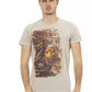 Beige Cotton Men T-Shirt