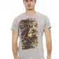 Gray Cotton Men T-Shirt