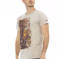 Beige Cotton Men T-Shirt