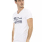 White Cotton Men's V-Neck T-Shirt