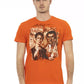 Orange Cotton Men T-Shirt